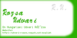 rozsa udvari business card